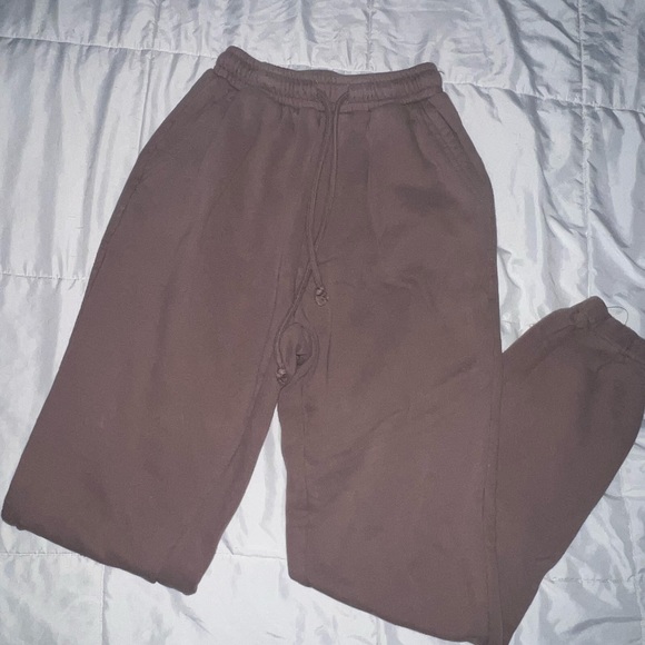 Drawstring Waist Solid Tan/Brown Sweatpants (women’s small) - Picture 4 of 5
